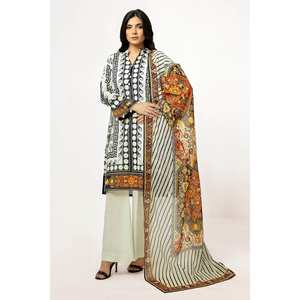 Ensemble 3 pièces non cousu en tissu lawn imprimé numériquement SD-52106, design tendance grandes tailles du XS au 6XL, idéal pour les fêtes et événements, OEM/ODM disponible - Product Image 3