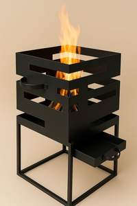 Braseros de Acero de Diseño Moderno, Portátiles, 9999 BTU, Calefacción para Patio Trasero, Decoración de Terraza, Reuniones Familiares al Aire Libre, Precio al por Mayor - Product Image 2