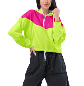 Latest Fashion <b>Women's</b> <b>Lightweight</b> Windbreaker Zipper Sport Jacket <b>Coat</b> Outerwear Custom Windbreaker Jacket High Quality - Product Image 3