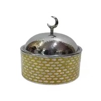 Style arabe Golfe Look avec couvercle en métal en acier inoxydable Casserole pour la fête de mariage Parfait pour les cadeaux