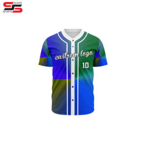 Maillot de baseball imprimé personnalisé sublimation uniforme avec boutons 2025 broderie de vêtements de baseball et softball de haute qualité - Product Image 3