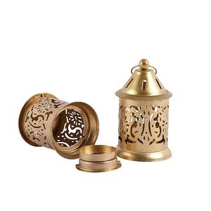 Lujo moderno romántico boda decoración del hogar Metal dorado en hierro vela té soporte de luz mejor diseño vela votiva portavelas - Product Image 1