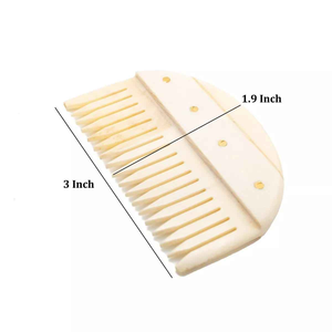 Peine de Hueso de Búfalo Vikingo con Diseño de Flores Talladas para Masaje Capilar y Estilo Moderno, Material de Hueso Indio Natural - Product Image 4