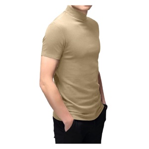 Nueva colección elegante color sólido manga corta cuello redondo 100% algodón camiseta de un solo jersey de precio de fábrica de Bangladesh - Product Image 3