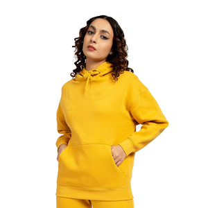 Sweat à capuche à épaules tombantes surdimensionné de haute qualité impression personnalisée conception vierge unie pour une utilisation hivernale Placement avant - Product Image 3