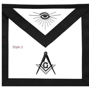 <b>Masonic</b> Regalia Apron Customized Embroidered Square LED Flashing Magnet Patch Luxury Black White Ceremony Lodge Use - Product Image 1
