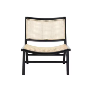 Fauteuil de détente en rotin de qualité durable, chaise en bois massif pour balcon, salon, chaise longue d'extérieur - Product Image 3