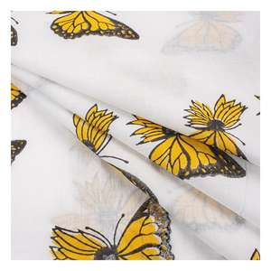 Tissu en coton imprimé papillon multicolore de qualité supérieure, très vendu, pour vêtements, rideaux, housses de coussin - Product Image 5