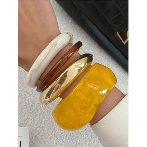 Luxury Designer Waterproof Resin Bangles for Ladies Trendy Statement Jewelry Custom Colors for Wedding Party Festive Functions - Product Image 1