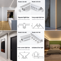 Promotion : Profilé en aluminium pour bande LED, pour plafond et cloison sèche, 1M, 1.5M, 2M, 3M
