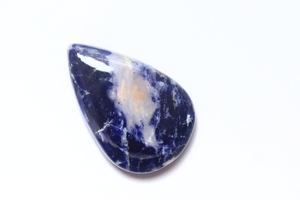 Cabujón de sodalita auténtica Natural, Piedra en forma de pera, piedra preciosa de grado superior con reverso plano pulido suave para la fabricación de joyas al por mayor - Product Image 4