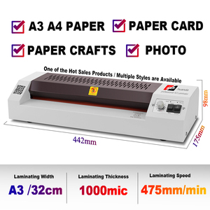 Huanda HD-32020 <strong>A3</strong> <strong>Lamination</strong> Machine A4 Size 50KTYZ 475mm/min Pouch <strong>Laminators</strong> Hot <strong>Laminating</strong> Machine - Product Image 2