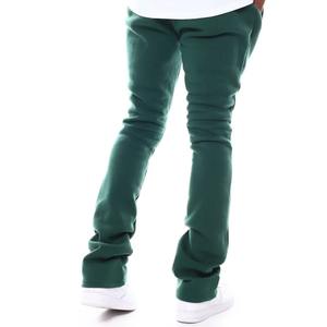 Pantalon de survêtement évasé de couleur unie de haute qualité pour hommes pantalon de survêtement style Street Wear pantalon cargo droit incurvé à rayures - Product Image 5