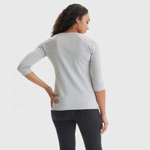 Camiseta de talla personalizada para mujer de secado rápido y transpirable con mangas completas al por mayor blusas y camisas personalizadas en blanco - Product Image 4