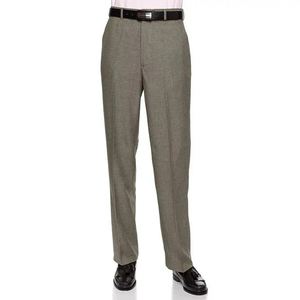 Pantalon habillé respirant pour homme, coupe droite, extensible, en toile, poids moyen, décontracté, écologique, 100 % coton, fermeture éclair - Product Image 6
