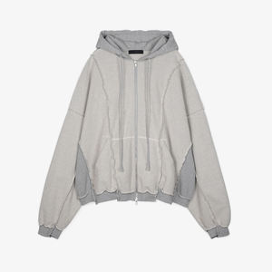 เสื้อสวมหัวผ้าฟลีซซักแบบสวมหัวโอเวอร์ไซส์ผ้าคอตตอนโอเวอร์ไซส์พิมพ์ลายปักโลโก้ออกแบบได้ตามต้องการ - Product Image 6