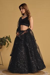 Lehenga choli โดย Fab Zone ลำดับด้าย organza ล่าสุดนักออกแบบ - Product Image 2