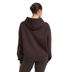 Sudadera con capucha para mujer, ropa de calle con parte delantera de invierno y logotipo personalizado, sudadera de talla grande y holgada con manga y hombros caídos para estampar - Product Image 2