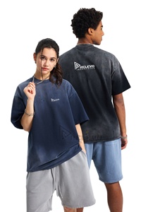 High Quality 100% Cotton Heavyweight Oversized Breathable Quick-drying T-shirt Printed Logo Stone Acid <b>Washed</b> Vintage Design Men - Product Image 3