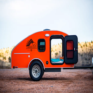 Mini Aluminum Caravan Travel <b>Trailer</b> 2 Person Trendy Design Slide-Out Kitchen Sticker Graphic PVC <b>Floor</b> - Product Image 3