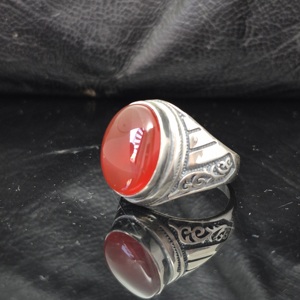 Honey Carnelian 925 Sterling <b>Silver</b> <b>Men's</b> <b>Signet</b> <b>Ring</b> Art Craft Luxury for Muslim <b>Men</b> 925 <b>Silver</b> <b>Rings</b> for <b>Men</b> Made in Turkey - Product Image 3