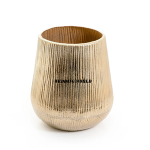 Vase à fleurs de luxe finition or, qualité supérieure, fait main, forme ronde, décoratif, nouveau vase à fleurs - Product Image 5