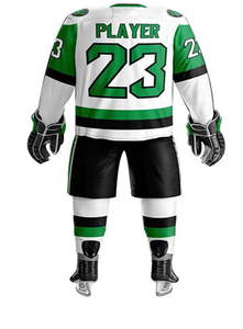 OEM ODM Ice Hockey Jerseys Uniforms Custom Team Sportswear Heat-Transfer Printing Breathable 100% Polyester Available All Sizes - Product Image 6