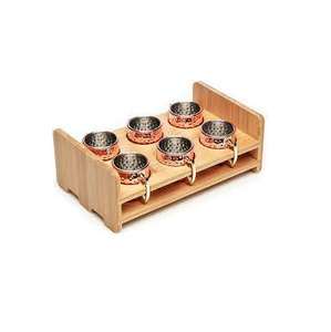 ไม้ขวดไวน์ผู้ถือแก้วการออกแบบรวมกันขวดไวน์ไม้และผู้ถือแก้วยืนแสดงไวน์ไม้ - Product Image 2