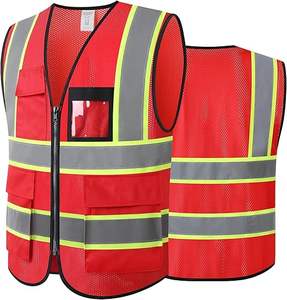 เสื้อกั๊กสะท้อนแสงคุณภาพสูงสำหรับผู้ชาย เสื้อกั๊กความปลอดภัยมองเห็นได้ชัดเจนสำหรับผู้ชาย - Product Image 1