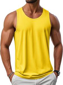Camiseta sin mangas casual para hombre, vibrante, de tacto suave, con ventilación, de punto, de secado rápido, transpirable, ligera, con caída, para uso diario, cómoda y con costuras duraderas. - Product Image 3