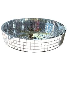 Plateau de service moderne en mosaïque noir fait main au design unique avec poignées, qualité alimentaire, ADIBA HOME DECOR Inde - Product Image 3