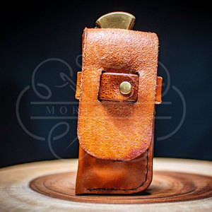 Gaine en cuir la plus vendue à prix d'usine pour couteaux à lame fixe/pliante pour un couteau Buck 110 ou de taille similaire - Product Image 4