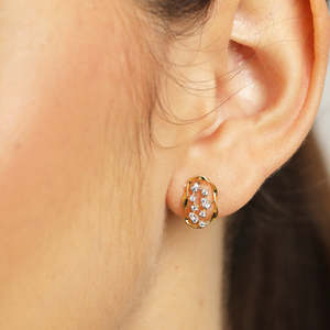 Compre Pendientes de Plata de Ley 925 de Primera Calidad para Mujeres y Niñas, Pendientes de Oro de 14K y Diamantes con Corte de Pera y Princesa en Forma de Gota de Agua - Product Image 5