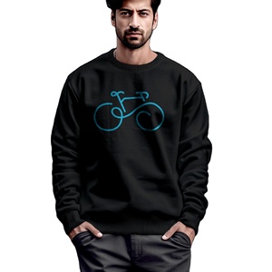 Made in Bangladesh Custom Made Design Crewneck 480 GSM 100% <b>Sweatshirt</b> <b>Embroidery</b> Heavy Streetwear Solid Color Oversized for Men - Product Image 2