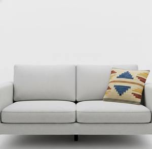 Cotton <b>Beige</b> Color Woven Modern Square <b>Cushion</b> Cover with Floral Pattern Zipper Closure Washable for Home & Hotel Use - Product Image 5