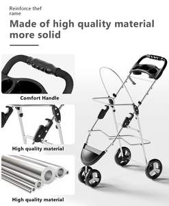 TH-PPS-391 Three Wheel Durable <b>Pet</b> <b>Stroller</b> with Safety Brakes Adjustable Canopy and Removable Cushion - Product Image 4