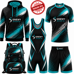 ชุดอุปกรณ์มวยปล้ำ MMA SINEWY SPORTS แบบพิมพ์ลาย Sublimation ผลิตจากโพลีเอสเตอร์ สำหรับผู้ใหญ่ ชุดกีฬาสำหรับฝึกซ้อมศิลปะการต่อสู้แบบผสมผสาน - Product Image 1