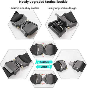 Ceinture tactique personnalisée pour l'extérieur Sangle en nylon réglable robuste Boucle utilitaire Design Coupe confortable Vente en gros en usine - Product Image 5