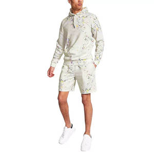 Ensemble de survêtement décontracté pour homme avec capuche, style hivernal, uni, toucher doux, design contemporain, entretien facile, léger, écologique - Product Image 1