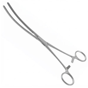 Pinzas Intestinales Kocher Atrauma de Doble Curvatura para un Manejo Suave, Herramienta Quirúrgica - Product Image 1