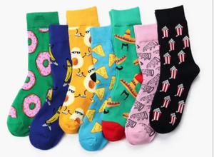 Nuevos calcetines casuales coloridos de calidad superior, patrones divertidos de algodón suave, ropa para todas las estaciones, ideal para la Oficina diaria de EE. UU. o trajes relajados - Product Image 2