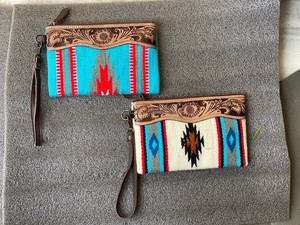 กระเป๋าคลัทช์หนังสไตล์ตะวันตก aztec สีน้ำตาลวินเทจกระเป๋าเครื่องมือหนังแท้ที่เป็นเอกลักษณ์ของ Aztec - Product Image 3