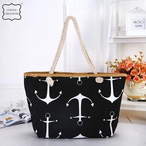 Grand sac à main en toile de coton pour femmes sac fourre-tout portable avec design imprimé personnalisé caractéristique recyclable - Product Image 4