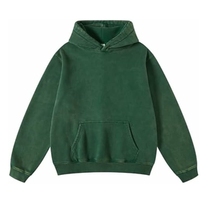 เสื้อฮู้ดซักกรดแบบวินเทจขนาดใหญ่มีกระเป๋าผ้าฝ้ายระบายอากาศได้ดี - Product Image 5