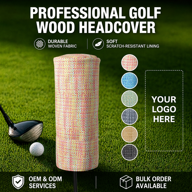 Factory Wholesale & Custom Logo Golf Head Cover, High Quality Waterproof PU Barrel Shape Driver Club Covers Golf Headcover