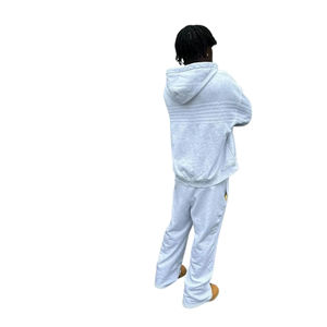 Ensemble de survêtement de haute qualité avec sweat à capuche surdimensionné à fermeture éclair et pantalon de jogging, logo personnalisé, survêtement élégant, confortable, tendance, survêtement d'hiver - Product Image 6