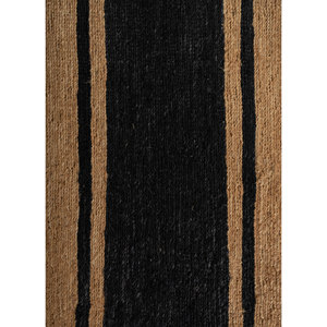 พรมปูพื้นลายทางสีเบจและสีน้ำตาลถักด้วยมือจากเส้นใยปอกระเจาและป่าน สำหรับตกแต่งบ้าน ห้องนั่งเล่น รถยนต์ รุ่น PKJT-147 - Product Image 3