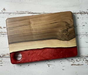 Tabla de Cortar de Resina y Madera Maciza de Primera Calidad para Uso en la Cocina |   Tabla de cortar natural hecha a mano, apta para lavavajillas, de forma rectangular para - Product Image 1