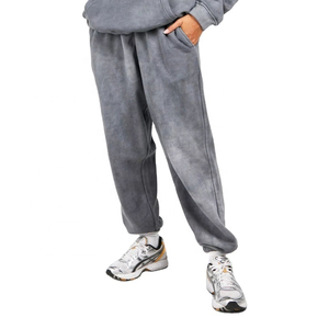 ชุดวอร์มผู้หญิงทรงโอเวอร์ไซส์ผ้าเฟรนช์เทอร์รี่ ล้างสีแบบแอซิด สไตล์สตรีทแวร์ สีพื้น ปรับแต่งได้ ชุดเซ็ต 2 ชิ้น สำหรับฤดูหนาว 100% ผ้าฝ้าย ขายดี - Product Image 2