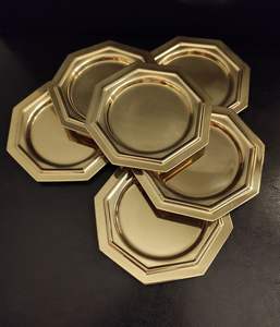 Posavasos redondos de latón de diseño moderno, alfombrilla para taza de café y almohadillas para té, mantel para comedor, bodas, bares, modelo de Navidad - Product Image 4